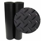 03-206-w100-05 Diamond Plate Rubber Roll Garage Flooring Black 845605034421