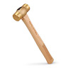 0421 Real Steel Solid Brass Hammer Hickory Wood Handle 696231092688