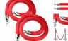 54767 New Star Foodservice Red Velvet Stanchion Rope With Chrome Plated