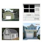 696302386418 Magnetic Garage Door Windows Decorative Black Window Decals