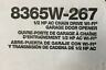 8365w-267 Liftmaster Hp Chain Drive Garage Opener Rail Not Included