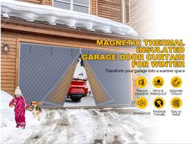 Abvrun 639395560198 Garage Door Screen For Winter 16x7ft Insulation Kit 2 Car