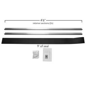 Action Industries 445041555547 Rodent Block Garage Door Bottom Seal Kit With 1-3/8 Inch Aluminum Retainer And