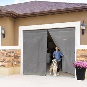 Alien System 445035490465 Magnetic Garage Door Screen 9x8 Ft And All Other Sizes - Opening Gray