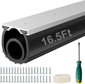 Alophoty 445026277204 16.5 Ft Garage Door Seals Bottom Rubber Heavy Duty U O Ring Universal Do
