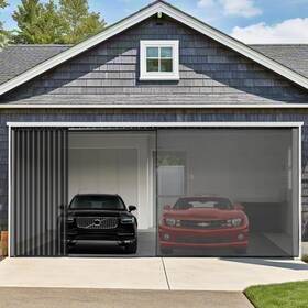 Amazon 445002010054 Garage Door Privacy Screen With Aluminum Sliding Rails And Installation Hardware