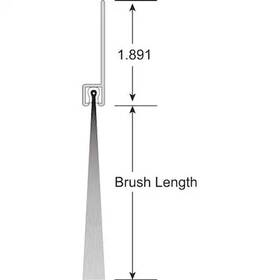 American Garage Door Supply Bnsd23-94 Brushseal Sd Nylon 2-in Straight