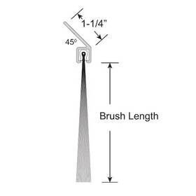 Bp4123-94 American Garage Door Supply Brushseal Polyp. 1-1/4-in X 45 Degree