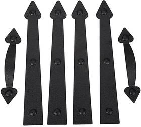 Antiquesmith 313049752794 Magnetic Decorative Garage Door Curb Appeal Faux Hinges Handles Hardware Kit Col