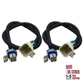 74400-02 Aokus 2pcs Grey 02 Oxygen Sensor Extension Square 4 Pin Ls1 Ls2 O2 Wire Harness Gray