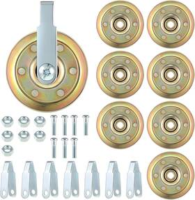 28973 Aoriher 8 Pieces Heavy Duty Garage Door Pulley 3 Inch In Diameter As Pictures Show