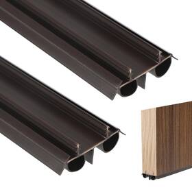 Tuc1251-1-fba-us-hrr Aqqhsain Vinyl Replacement Under Door Seal 36 Inch 2 Pcs Brown Adjustable Draft