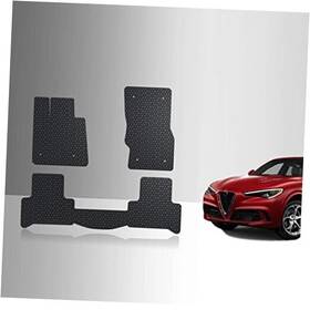 2282019102 Auto Mats Zone Inc Floor Accessories Set Front For 2018-2025 Stelvio Black