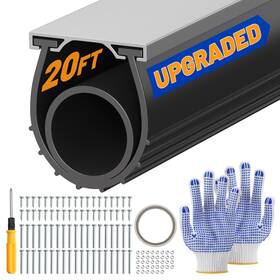 Bamgoten Yuk-11321-a1-us Garage Door Bottom Seal 20ft Heavy-duty With Aluminum Track Retainer Kit Durable