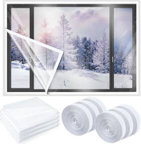 Gre-beeveer-320 Beeveer 3 Set 75 X 79 Inch Window Insulation Kit Winter Plastic
