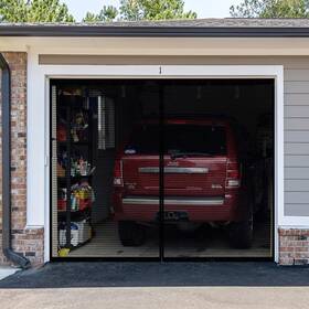 Amb002 Biirblue 9x7ft Garage Door Screen 1 Car Heavy Duty Fiberglass Mesh Magnetic Sc