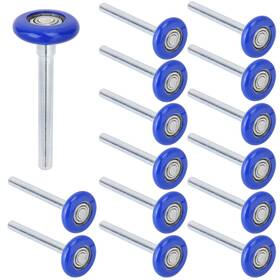 Biugaaufai Ftus-2024110117 15 Pack 1.8 Inch Blue Nylon Garage Door Rollers Replacem