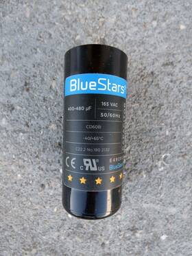 E492933 Blue Stars Motor Starting Capacitor 400-480uf Cd 60b 115vac Free Us Shipping