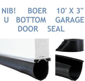 Boer 628942004117 Nib Garage Guardian T- Channel 3 Inch X 10ft U Round Bottom Door Seal