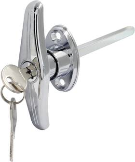 Bonsicoky 744110780437 Garage Door T-handle Lock With 2 Keys Universal Replacement For G