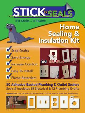 Air022 Brand Air-tite Stick Ftnft Seal Adhesive Backed Plumbing And Outlet Draft Sealers. Home