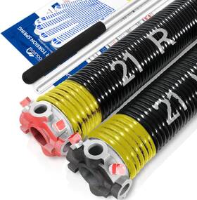 Yt-ts-207-2-21 Brand Yotoolgds Pair Of 2 Inch Garage Door Torsion Springs Set With Non-slip 0.207x2 X21 Black