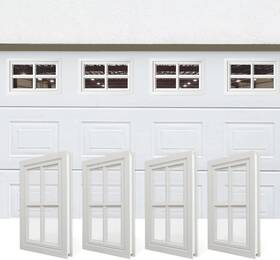 Branded 313041833842 4 Pcs Garage Door Windows Vinyl With Uv Resistant Glass Inse