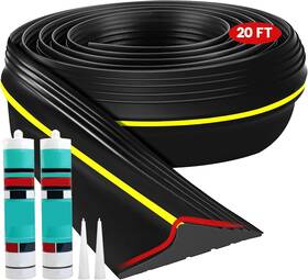 Branded 711181502947 Universal Garage Door Threshold Seal Strip 20ft Kit Bottom Waterproof Rubber We