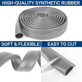 Branded P-seal-3m-gray 10ft Garage Door Bottom Seal Rubber 0.19ftft P Bulb Weatherproo