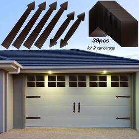 Branded01 445036332399 Pcs Magnetic Garage Door Decoration Kit Include Faux Windows Hing