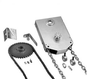 Bros Industries Inc 744759878465 Garage Door Chain Hoist - Jr Jackshaft 4 1 Reduced Drive -1 Inch Shaft Mount