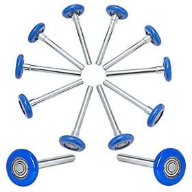 Built Industrial 194425486942 Garage Door Rollers 12 Pack 2 In Nylon Wheels Replacement 4 Stem