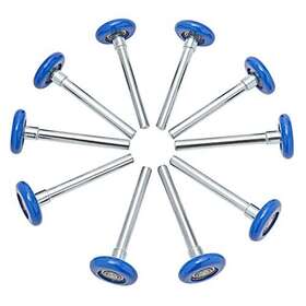 Built Industrial 194425486959 10 Pack Nylon Garage Door Rollers 2 In Wheels With 4 Stems An