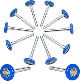 Built Industrial 313051525553 Garage Door Rollers 12 Pack 2 In Nylon Wheels Replacement 4 Stem