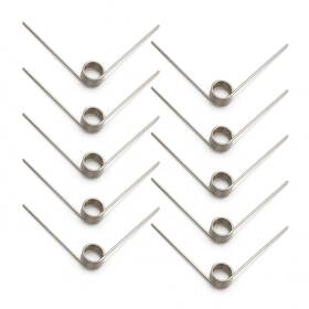 Xt177 Cadufuelly 10pcs Stainless Steel Small Torsion Spring 1.2mm X 50mm Silver
