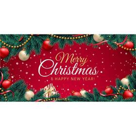 Re2-07-16-001 Celebrations Merry Christmas And Happy New Year 7 Ft. X 16 Garage Door Cover