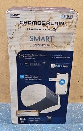 B2401t Chamberlain Smart Quiet Belt Drive Garage Door Opener - Read