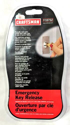 918752 Craftsman Emergency Key Release For Garage Door Universal Genuine New Nos