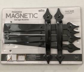 032117 Creative Hardware Garage Door Magnetic Decorative Kit Magnets Accents Classic Spade