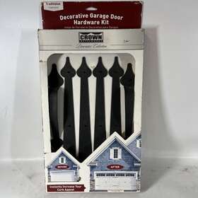 09484938594 Crown Bolt Decorative Traditional Garage Door Kit Black New
