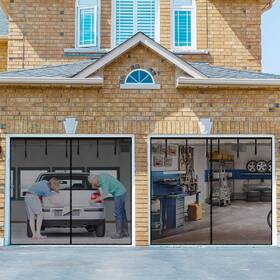 Jia-datanly-26211 Datanly 2 Pieces Garage Screen Doors For Car 9x7ft Door Magnetic Re Inch