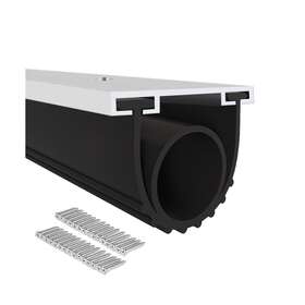 Dgsl 647752335525 Garage Door Seals Bottom Rubber With Pre-drilled Aluminum Track Retainer Base