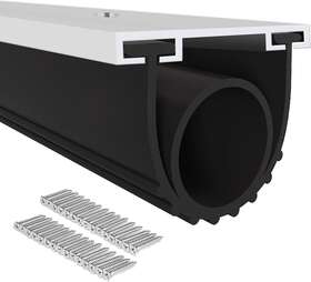 Dgsl 692621966126 Garage Door Seals Bottom Rubber With Pre-drilled Aluminum Track Retainer Base U