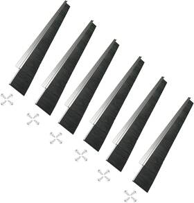 Rs3901c-m Door Industry Co. Ltd 6 Sets X 39.37 Inches Net Hair 2.5 Wide Brush Sweeps Seal Garage Rol