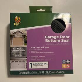 Duck 075353964484 Garage Metal Door Bottom Seal 2 3/4 Inch X 18 Ft Black 1 Or Car