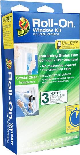 281067 Duck Brand 3 Window Insulation Kit Windows