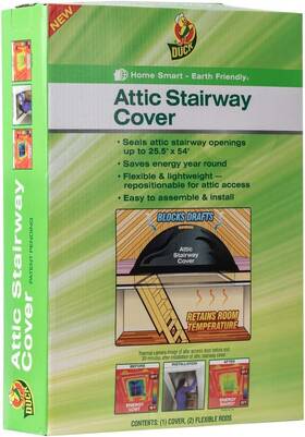 286209 Duck Brand Stairway Attic Cover Energy Saving Insulation Black