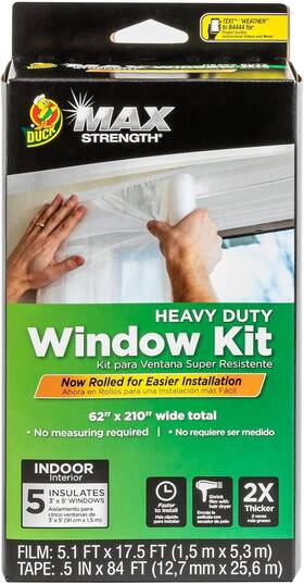 287455 Duck Max Strength Window Insulation Kit Standard - 5 Pack Clear
