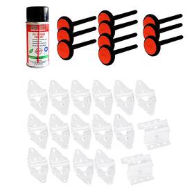 Dura-lift 711181142006 16 Ft. X 7 Premium White Powder Coated Hinge Garage Door Extension Repair Ki