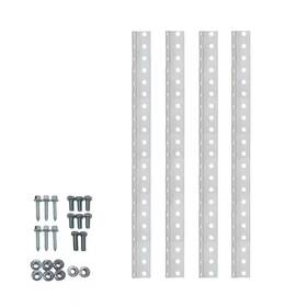 Dura-lift 711181260632 1-1/8 Inch X 24 Galvanized 14-gauge Steel Punched Angle Iron Bracket And Moun